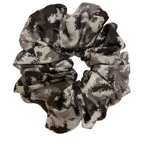 Black Camo Hair Scrunchie. Black Multi. Medium